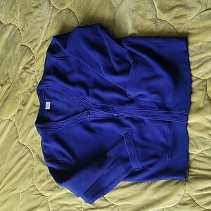 J.Crew heritage fleece cardigan blue sz M